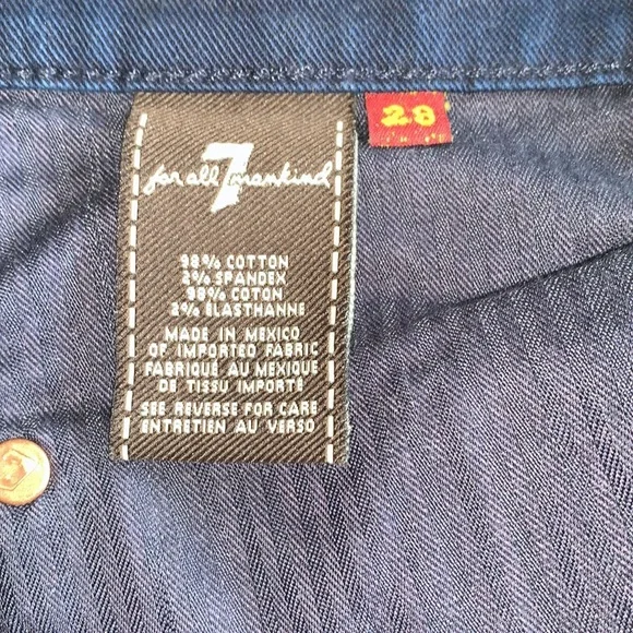 7 For All Mankind Indigo Bootcut Jean 28 - Picture 6 of 12